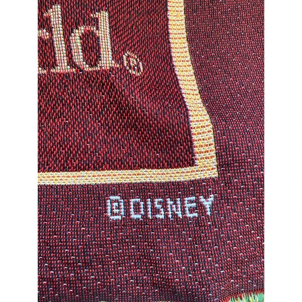 Vintage Walt Disney world Mickey Mouse tapestry woven throw blanket‎